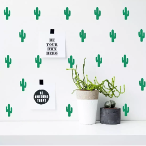 Stickers Muraux Cactus Verts