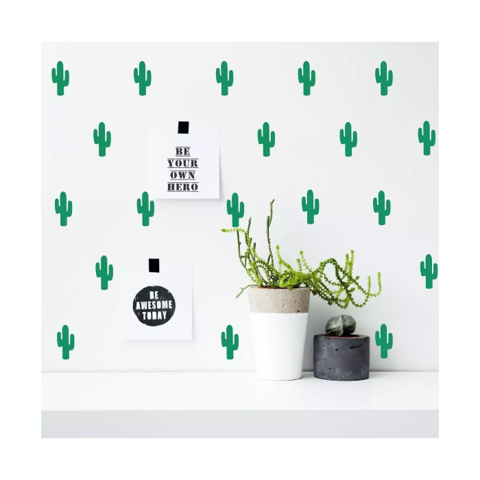 Stickers Muraux Cactus Verts