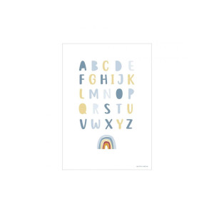 Poster alphabet bleu