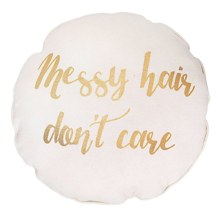 Coussin Rond - Messy air don't care - 45cm