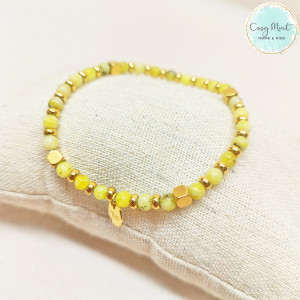 Bracelet élastique jaune