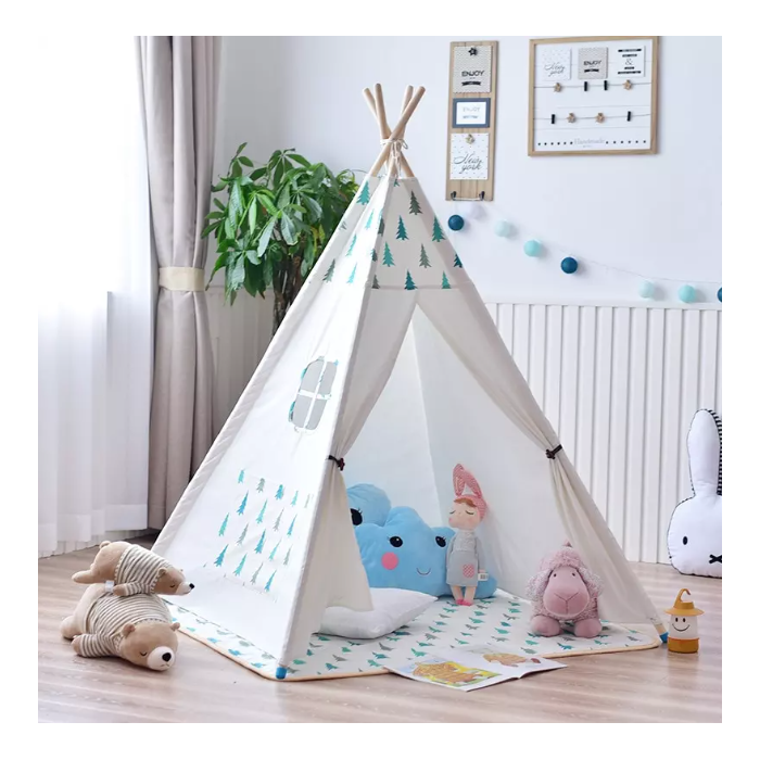 Tipi Enfant avec tapis | Sapins