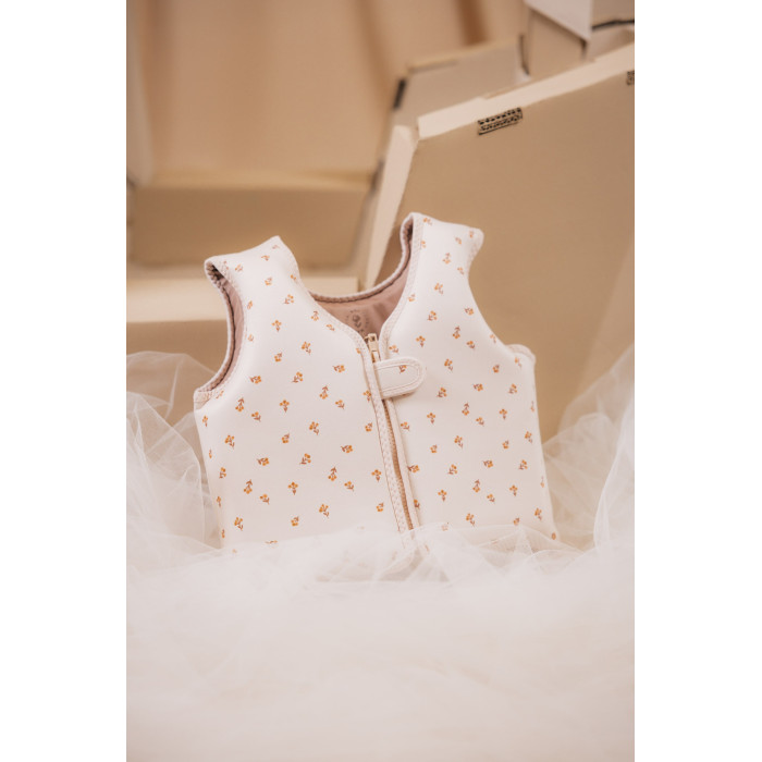 Gilet flottant - Puddlies Mrs Ertha - Boutons floraux - 3-6 ans