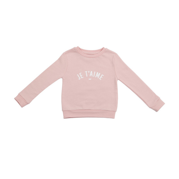 Sweat rose Je t'aime 6 ans