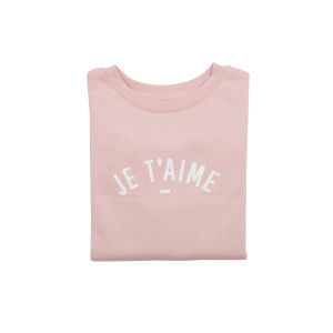 Sweat rose Je t'aime 4 ans