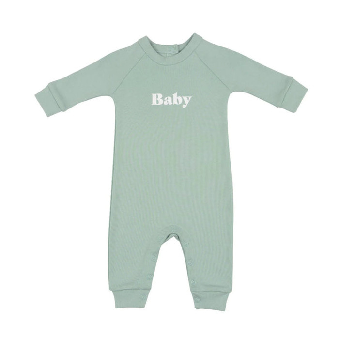 Pyjama vert sauge "BABY" 6-12 mois