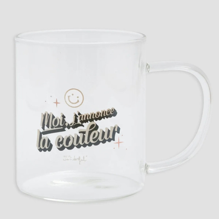 Mug licorne en faïence blanche avec couvercle